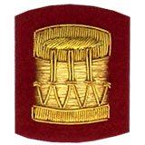 Drum Badge Gold Bullion on Red