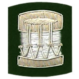 Drum Badge Silver Bullion on Red (Copy)