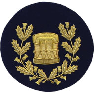 Drum Major Badge Gold Bullion on Blue