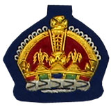 Kings Crown Badge Gold Bullion on Blue