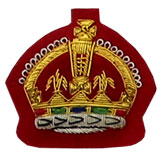 Kings Crown Badge Gold Bullion on Red