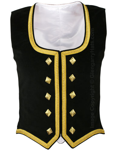 Black Velvet Highland Dance Vest