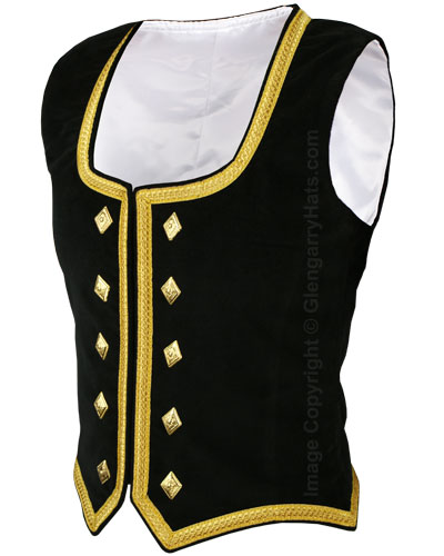 Black Velvet Highland Dance Vest