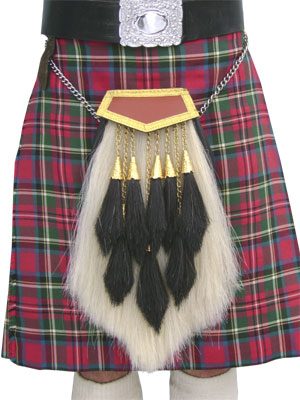 Gold Campbell of Breadalbane 8 Tassel Horsehair Sporran