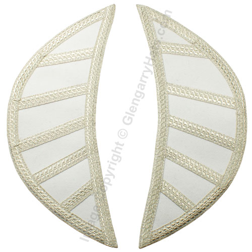 White Cotton Gold 5 Bar Trim Doublet Shoulder Shells