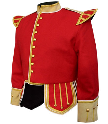 Red / Buff Pipe Band Doublet