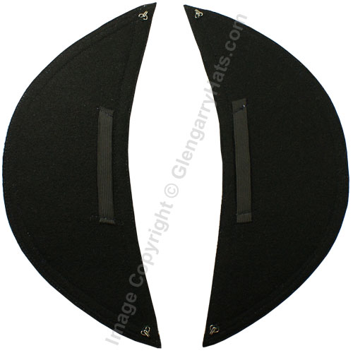 Black Gabardine Wool Gold Scroll Trim Doublet Shoulder Shells