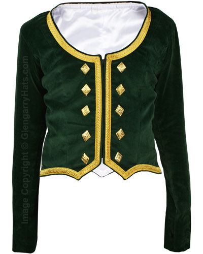 Green Velvet Highland Dance Jacket
