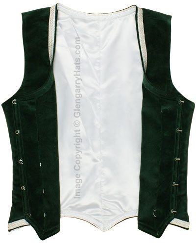 Green Velvet Highland Dance Vest