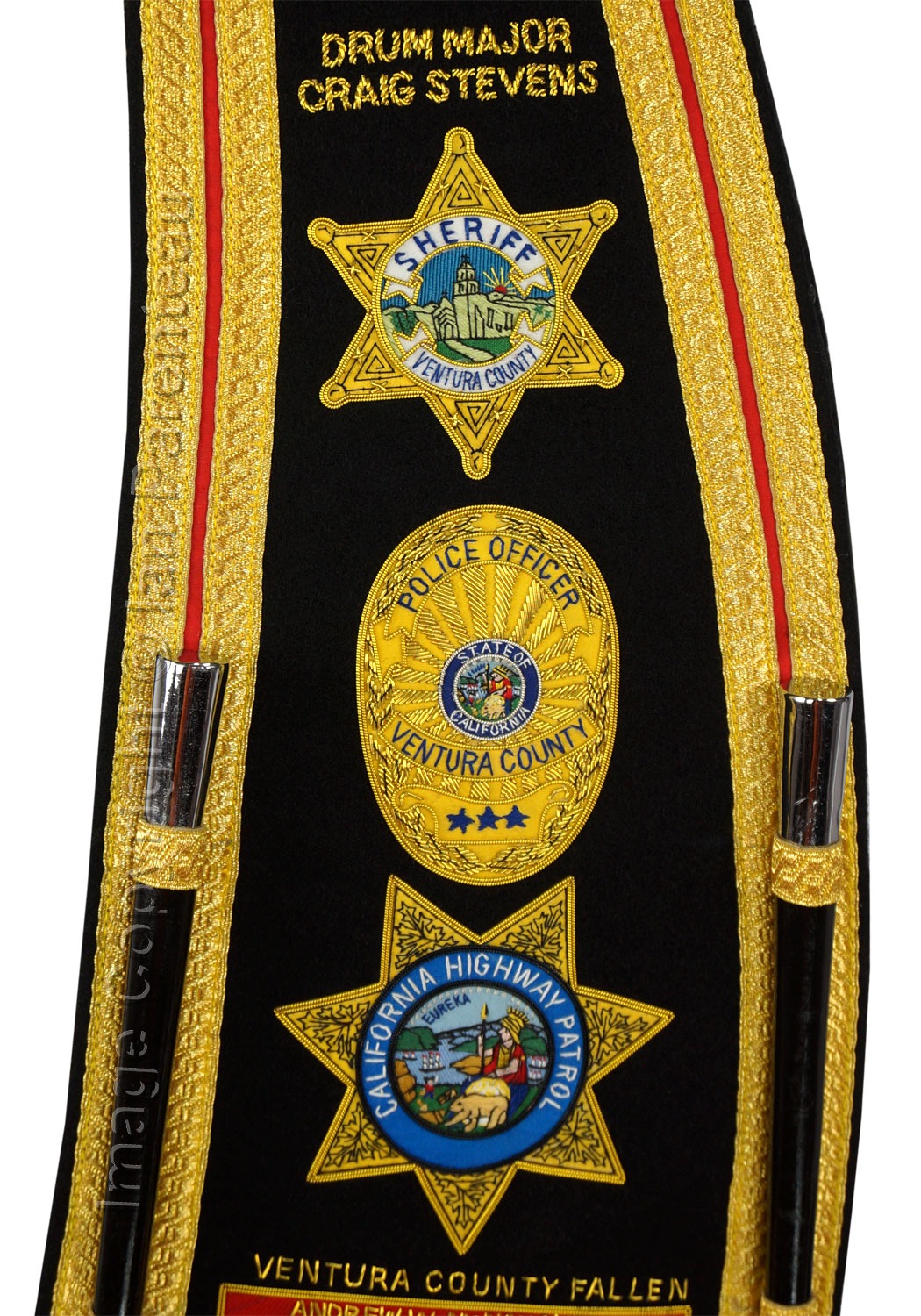 Custom Made Drum Major Baldric Sashes - Image 3