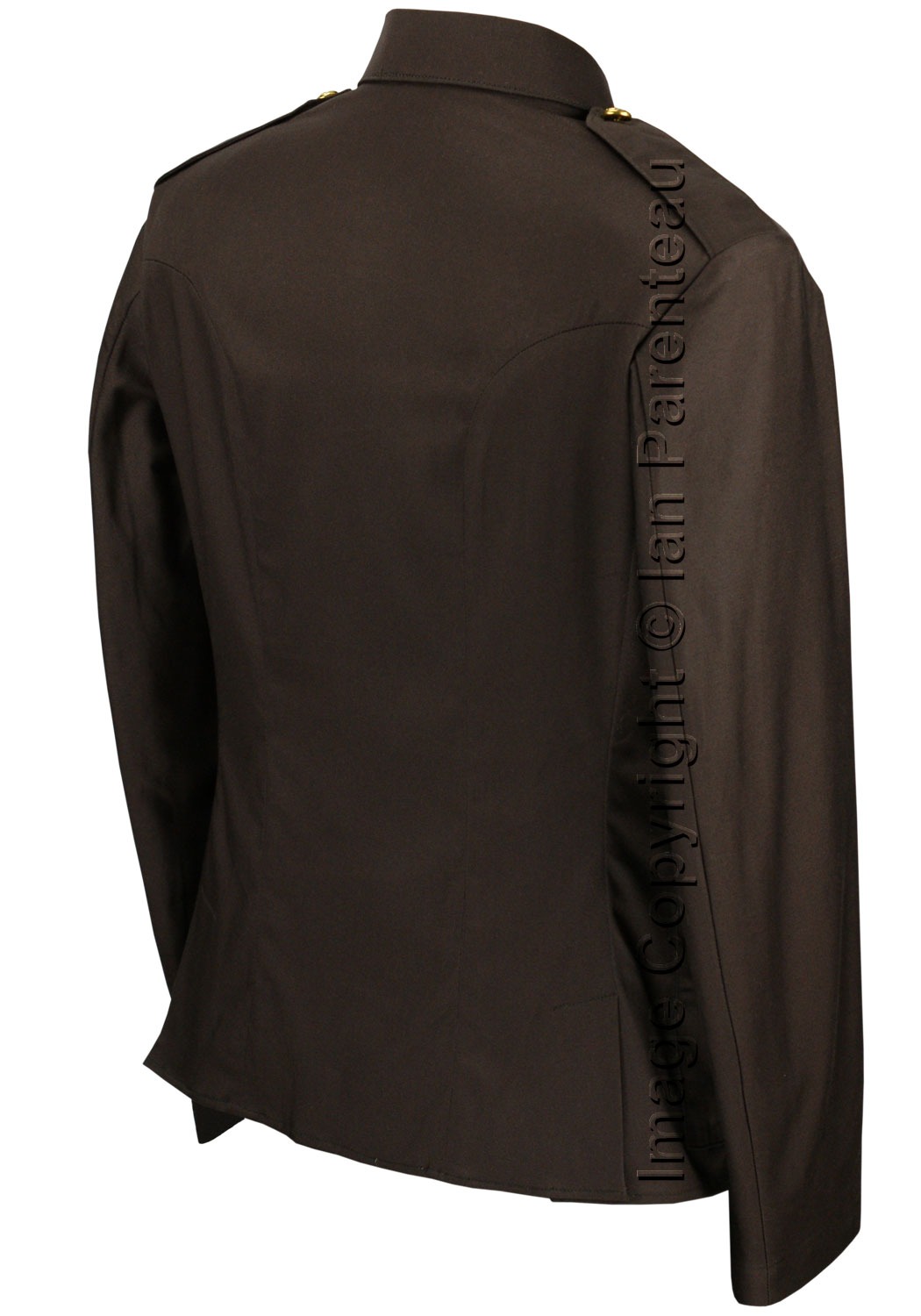 Brown Canadian Military Style 4 Pocket Cutaway Tunic - Image 9