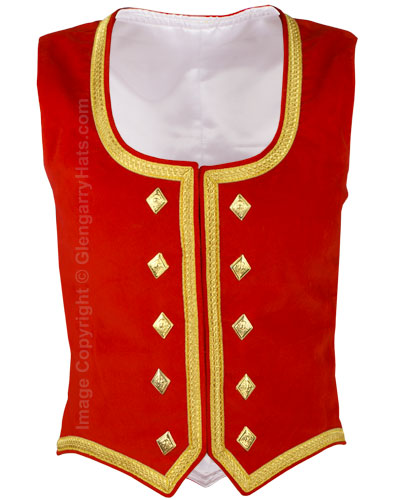 Red Velvet Highland Dance Vest