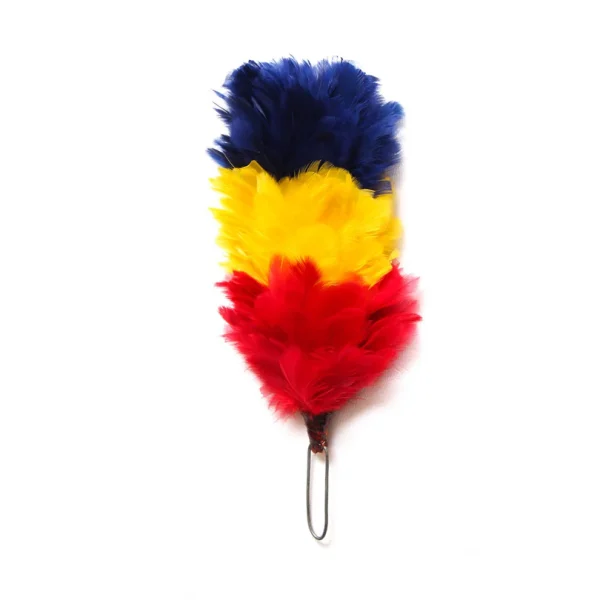 Feather Hackle Green White Red 4 Inches
