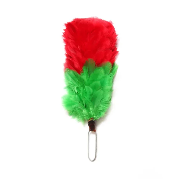 Feather Hackle Red Green 4 Inches
