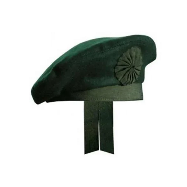 Irish Caubeen Hat Dark Green Color