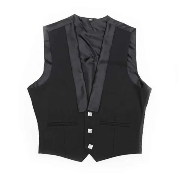 Prince Charlie Jacket Waist Coat Black Color