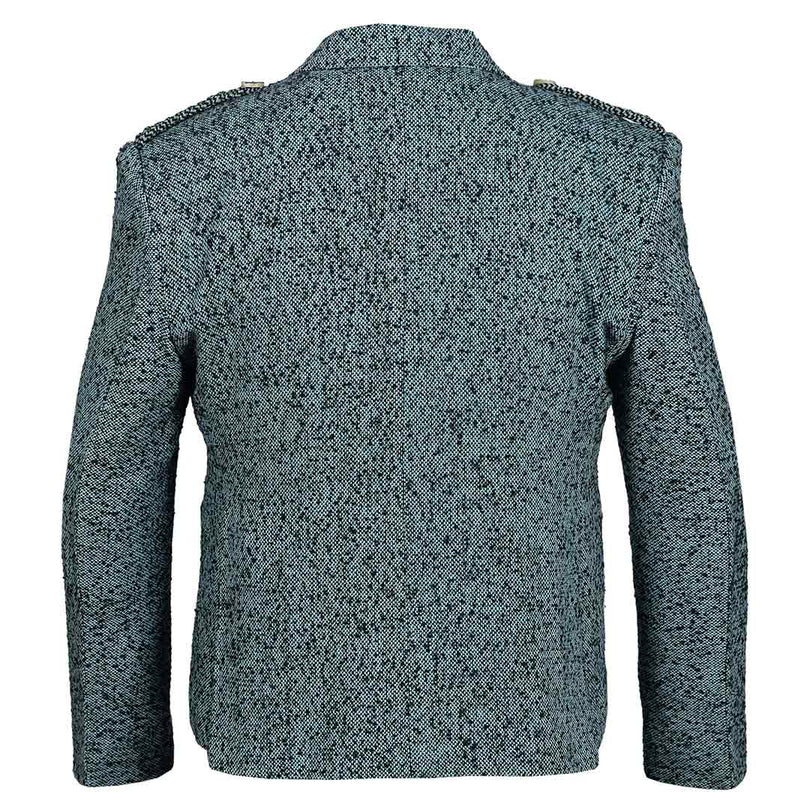 Sea Green And Black Tweed Argyll Jacket And Vest - Image 2