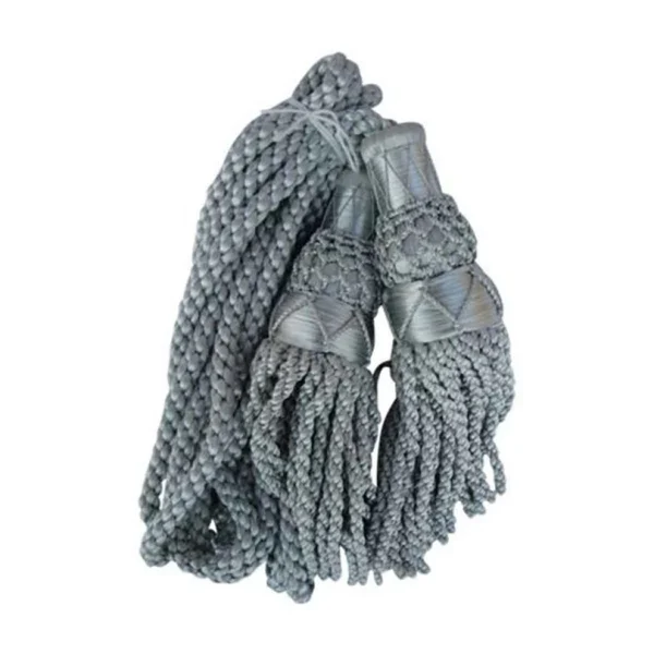 Bagpipe Cords Silver Silk