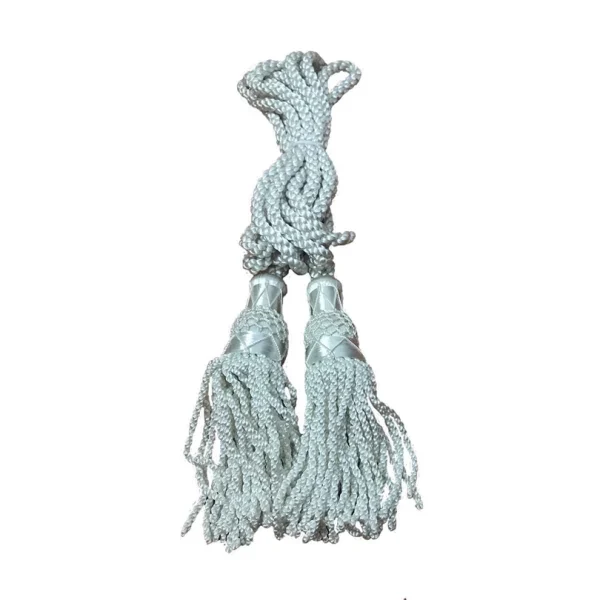 Bagpipe Cords White Silk